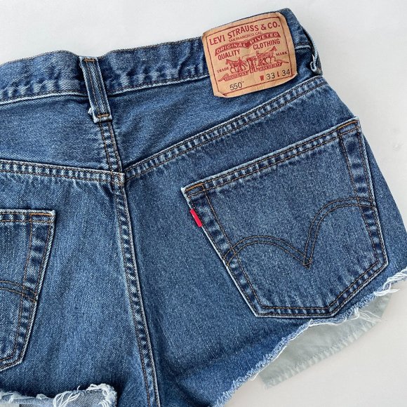 Vintage Levi's 550 high waist denim cutoff shorts - Picture 11 of 12